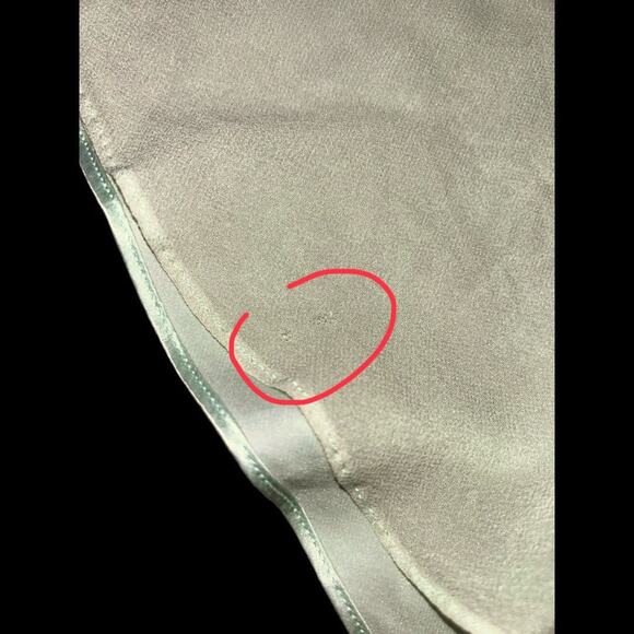 EUC Vintage Jillian Jones Light Green Bias Cut 100% Silk Nightgown fits a SMALL - Picture 8 of 12